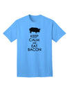 Keep Calm and Eat Bacon - Premium Adult T-Shirt for Food Enthusiasts-Mens T-shirts-TooLoud-Aquatic-Blue-Small-Davson Sales