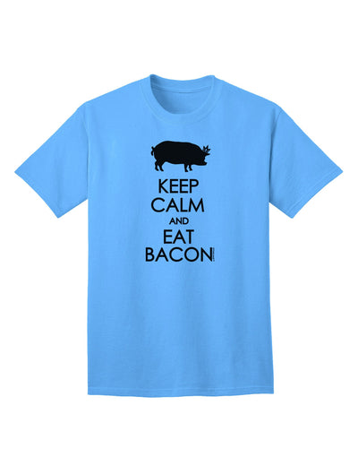 Keep Calm and Eat Bacon - Premium Adult T-Shirt for Food Enthusiasts-Mens T-shirts-TooLoud-Aquatic-Blue-Small-Davson Sales