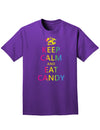 Keep Calm and Eat Candy Easter Adult Dark T-Shirt-Mens T-Shirt-TooLoud-Purple-Small-Davson Sales