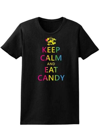 Keep Calm and Eat Candy Easter Womens Dark T-Shirt-TooLoud-Black-X-Small-Davson Sales