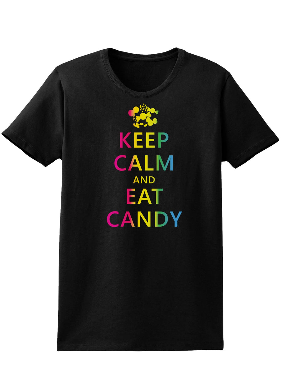 Keep Calm and Eat Candy Easter Womens Dark T-Shirt-TooLoud-Purple-X-Small-Davson Sales