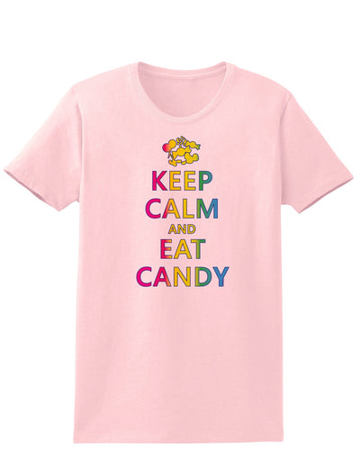 Keep Calm and Eat Candy Womens T-Shirt-Womens T-Shirt-TooLoud-Pale-Pink-X-Small-Davson Sales