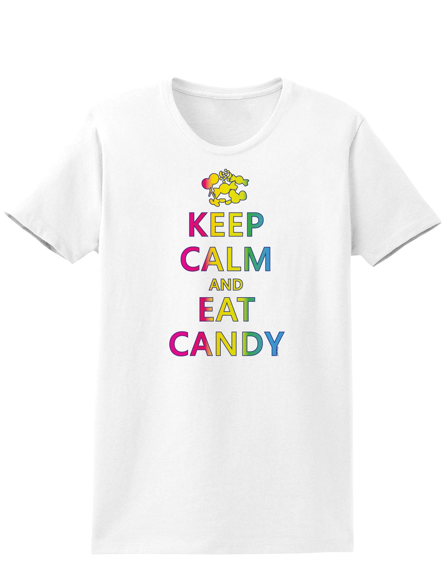 Keep Calm and Eat Candy Womens T-Shirt-Womens T-Shirt-TooLoud-White-X-Small-Davson Sales