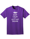 Keep Calm and Let's Get Drunk Adult Dark T-Shirt-Mens T-Shirt-TooLoud-Purple-Small-Davson Sales