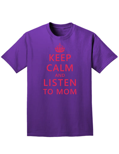 Keep Calm and Listen To Mom Adult Dark T-Shirt-Mens T-Shirt-TooLoud-Purple-Small-Davson Sales