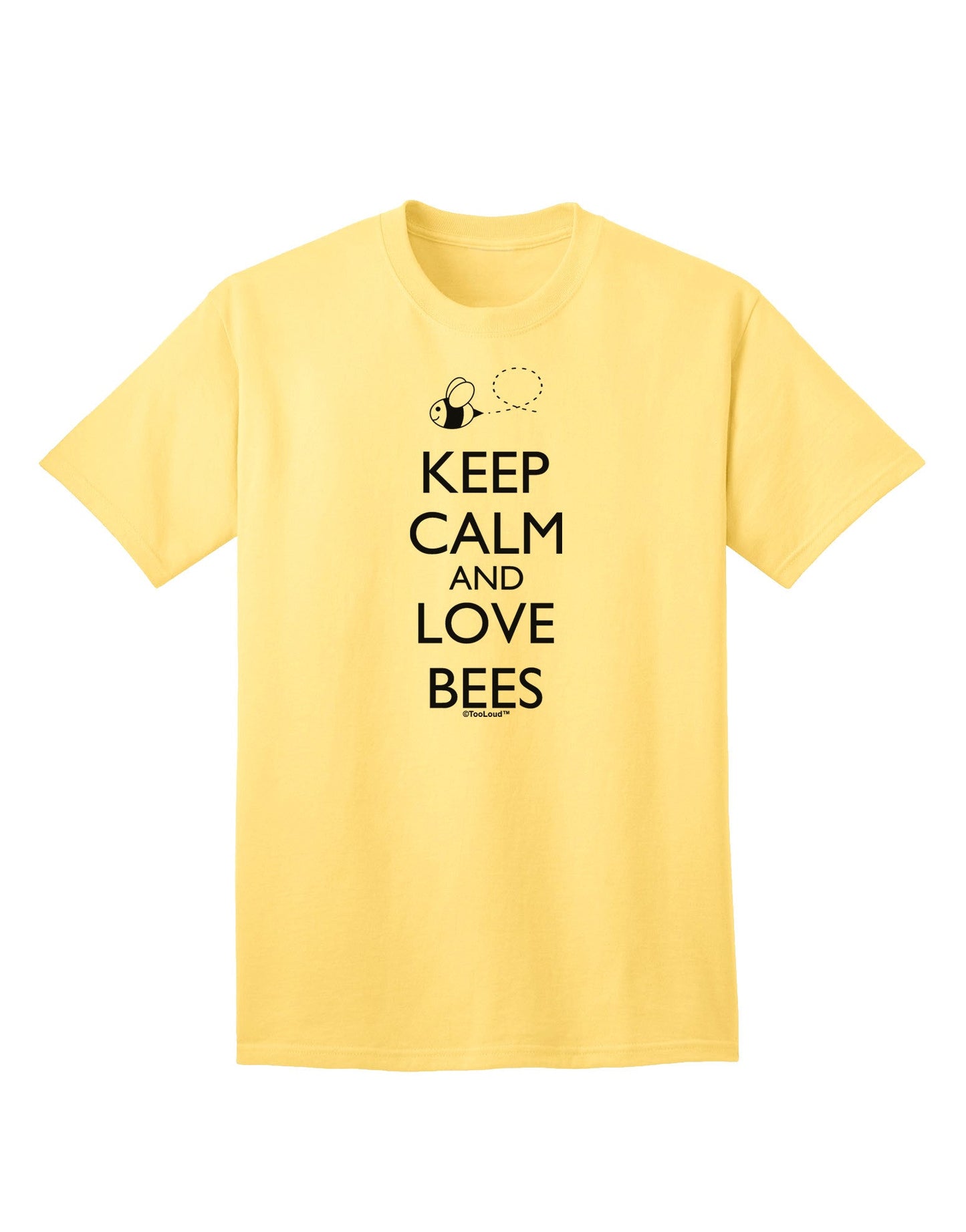 Keep Calm and Love Bees Adult T-Shirt-Mens T-Shirt-TooLoud-Yellow-Small-Davson Sales