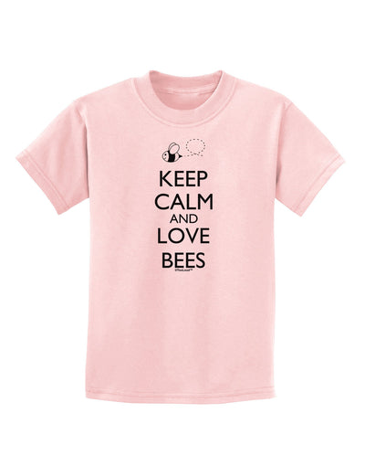 Keep Calm and Love Bees Childrens T-Shirt-Childrens T-Shirt-TooLoud-PalePink-X-Small-Davson Sales