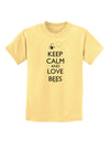 Keep Calm and Love Bees Childrens T-Shirt-Childrens T-Shirt-TooLoud-Daffodil-Yellow-X-Small-Davson Sales