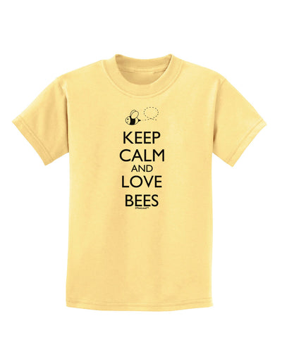 Keep Calm and Love Bees Childrens T-Shirt-Childrens T-Shirt-TooLoud-Daffodil-Yellow-X-Small-Davson Sales