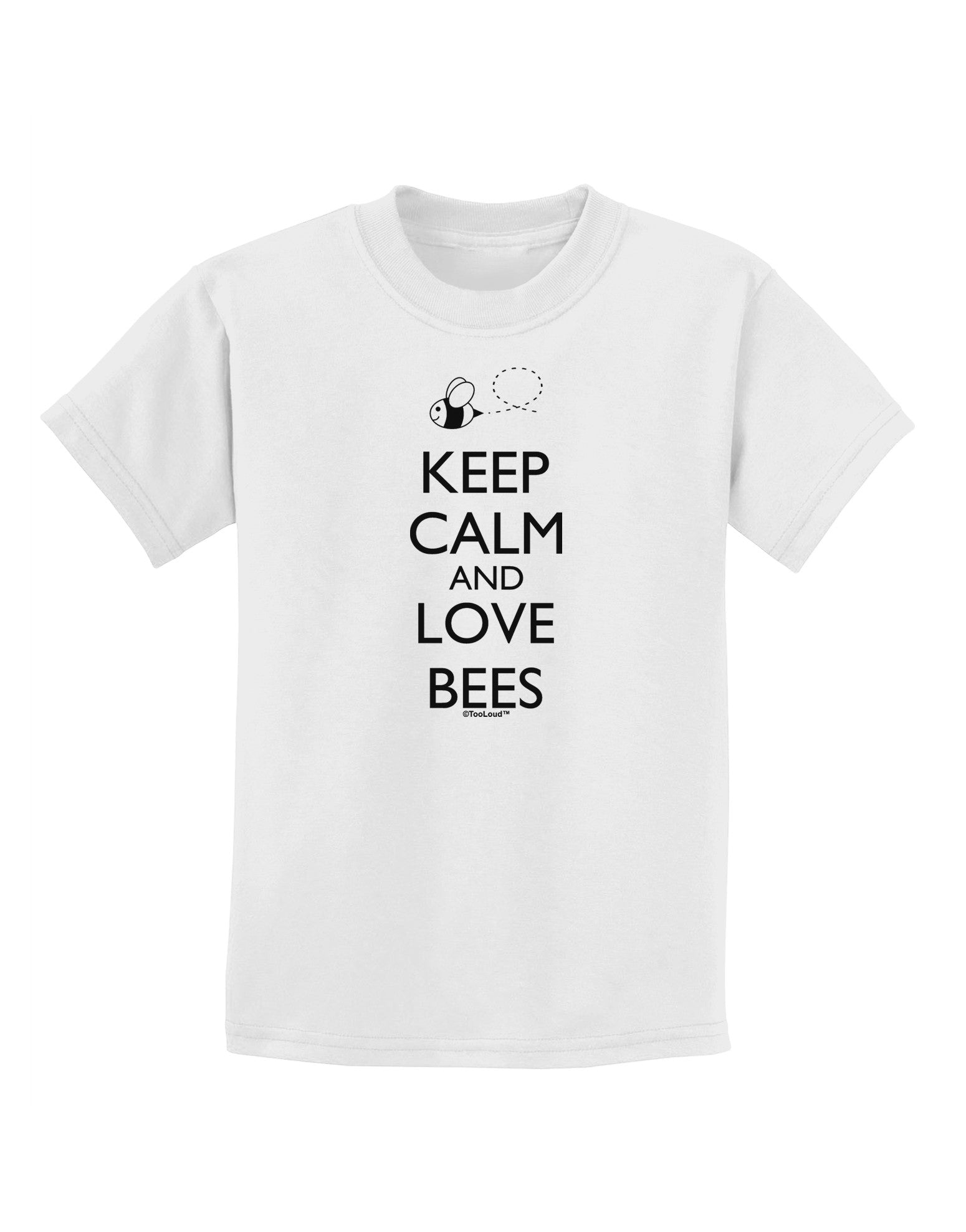 Keep Calm and Love Bees Childrens T-Shirt-Childrens T-Shirt-TooLoud-White-X-Small-Davson Sales