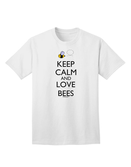 Keep Calm and Love Bees Color Adult T-Shirt-Mens T-Shirt-TooLoud-White-Small-Davson Sales