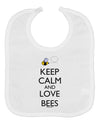 Keep Calm and Love Bees Color Baby Bib