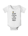 Keep Calm and Love Bees Color Baby Romper Bodysuit-Baby Romper-TooLoud-White-06-Months-Davson Sales