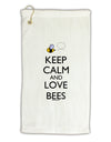 Keep Calm and Love Bees Color Micro Terry Gromet Golf Towel 11&#x22;x19-Golf Towel-TooLoud-White-Davson Sales