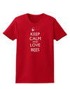 Keep Calm and Love Bees Womens Dark T-Shirt-TooLoud-Red-X-Small-Davson Sales