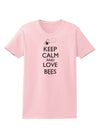 Keep Calm and Love Bees Womens T-Shirt-Womens T-Shirt-TooLoud-PalePink-X-Small-Davson Sales