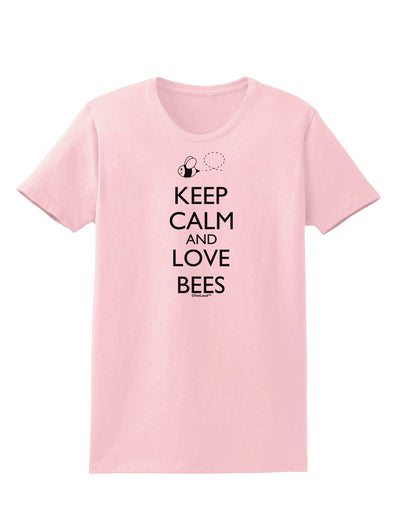 Keep Calm and Love Bees Womens T-Shirt-Womens T-Shirt-TooLoud-PalePink-X-Small-Davson Sales