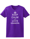 Keep Calm and Love Grandpa Womens Dark T-Shirt-TooLoud-Purple-X-Small-Davson Sales