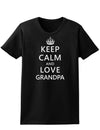 Keep Calm and Love Grandpa Womens Dark T-Shirt-TooLoud-Black-X-Small-Davson Sales