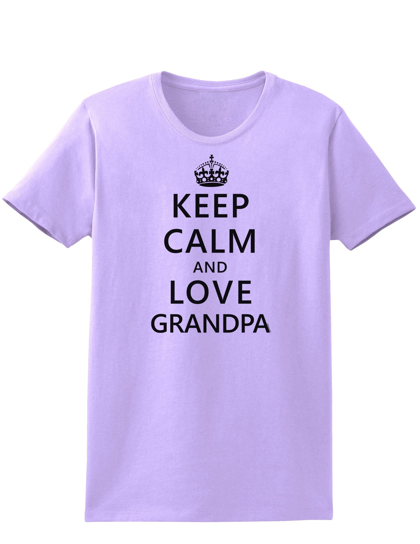 Keep Calm and Love Grandpa Womens T-Shirt-Womens T-Shirt-TooLoud-Lavender-X-Small-Davson Sales
