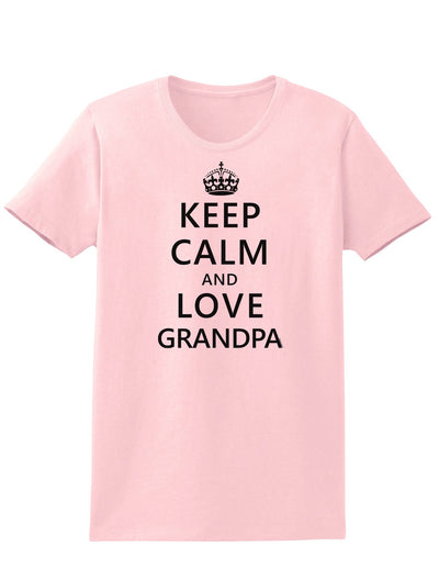 Keep Calm and Love Grandpa Womens T-Shirt-Womens T-Shirt-TooLoud-PalePink-X-Small-Davson Sales