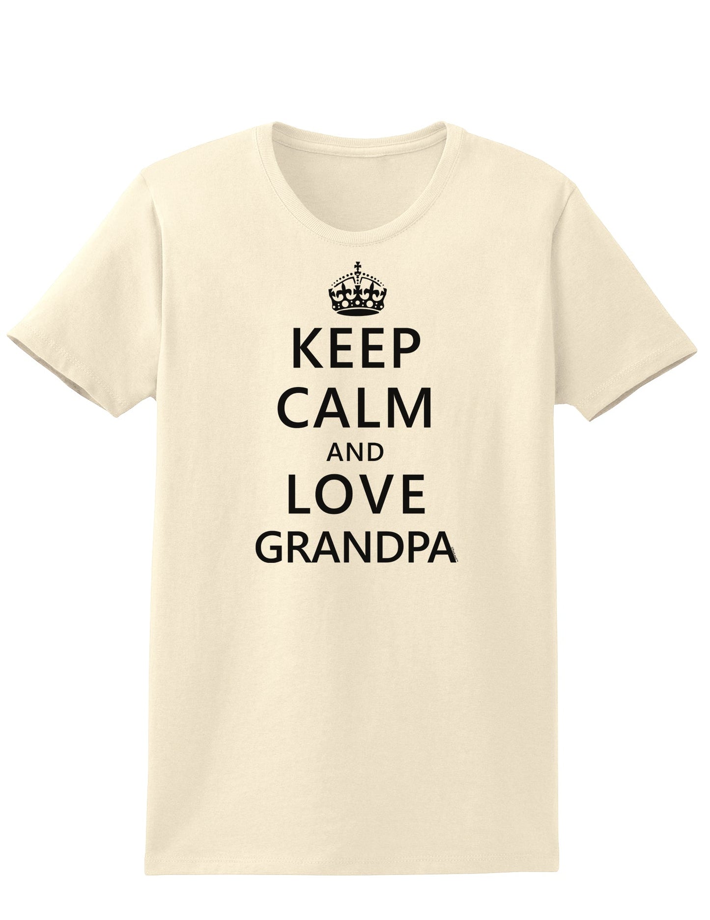 Keep Calm and Love Grandpa Womens T-Shirt-Womens T-Shirt-TooLoud-Natural-X-Small-Davson Sales
