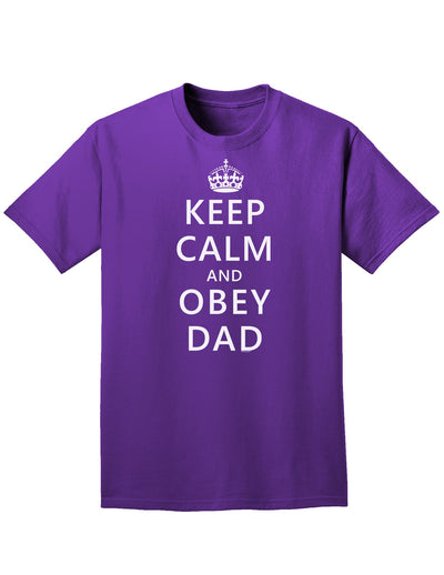 Keep Calm and Obey Dad Adult Dark T-Shirt-Mens T-Shirt-TooLoud-Purple-Small-Davson Sales