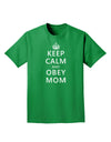 Keep Calm and Obey Mom Adult Dark T-Shirt-Mens T-Shirt-TooLoud-Kelly-Green-Small-Davson Sales