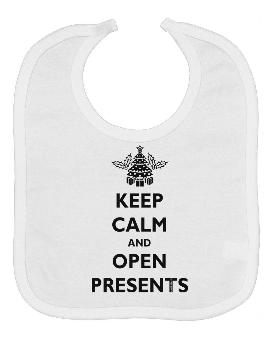 Keep Calm and Open Presents Christmas Baby Bib