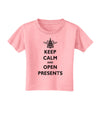 Keep Calm and Open Presents Christmas Toddler T-Shirt-Toddler T-Shirt-TooLoud-Candy-Pink-2T-Davson Sales