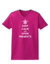 Keep Calm and Open Presents Christmas Womens Dark T-Shirt-TooLoud-Hot-Pink-Small-Davson Sales