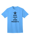 Keep Calm and Open Presents - Premium Christmas Adult T-Shirt Collection-Mens T-shirts-TooLoud-Aquatic-Blue-Small-Davson Sales