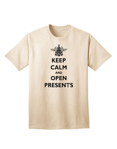 Keep Calm and Open Presents - Premium Christmas Adult T-Shirt Collection-Mens T-shirts-TooLoud-Natural-Small-Davson Sales