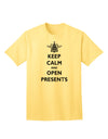 Keep Calm and Open Presents - Premium Christmas Adult T-Shirt Collection-Mens T-shirts-TooLoud-Yellow-Small-Davson Sales