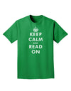 Keep Calm and Read On Adult Dark T-Shirt-Mens T-Shirt-TooLoud-Kelly-Green-Small-Davson Sales