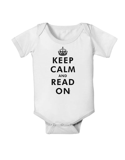 Keep Calm and Read On Baby Romper Bodysuit-Baby Romper-TooLoud-White-06-Months-Davson Sales