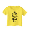 Keep Calm and Read On Infant T-Shirt-Infant T-Shirt-TooLoud-Yellow-06-Months-Davson Sales