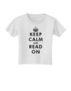 Keep Calm and Read On Toddler T-Shirt-Toddler T-Shirt-TooLoud-White-2T-Davson Sales