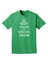 Keep Calm and Shovel Snow Adult Dark T-Shirt-Mens T-Shirt-TooLoud-Kelly-Green-Small-Davson Sales