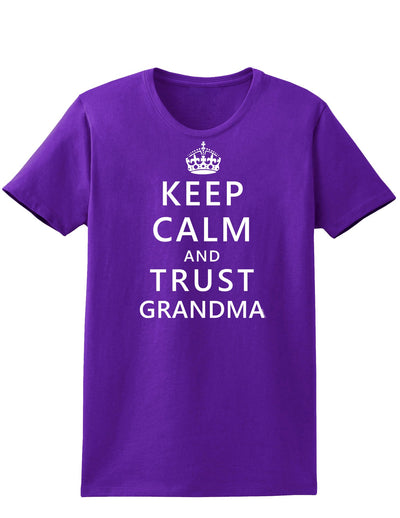 Keep Calm and Trust Grandma Womens Dark T-Shirt-TooLoud-Purple-X-Small-Davson Sales