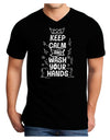 Keep Calm and Wash Your Hands Adult V-Neck T-shirt-Mens T-Shirt-TooLoud-Black-Small-Davson Sales