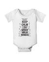 Keep Calm and Wash Your Hands Baby Romper Bodysuit-Baby Romper-TooLoud-White-06-Months-Davson Sales
