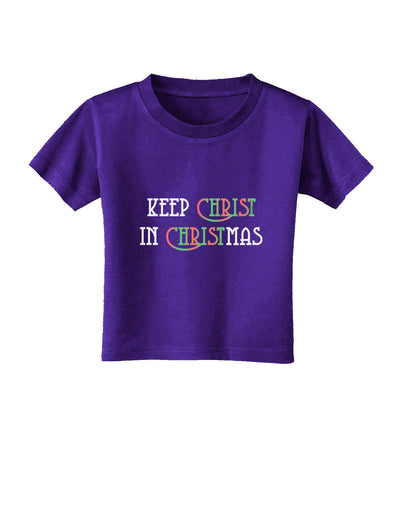 Keep Christ in Christmas Toddler T-Shirt Dark-Toddler T-Shirt-TooLoud-Purple-2T-Davson Sales