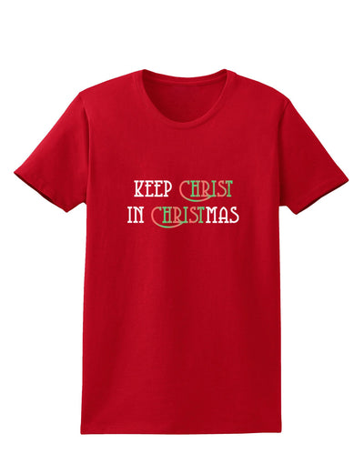 Keep Christ in Christmas Womens Dark T-Shirt-TooLoud-Red-X-Small-Davson Sales