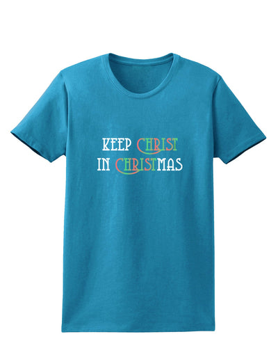 Keep Christ in Christmas Womens Dark T-Shirt-TooLoud-Turquoise-X-Small-Davson Sales