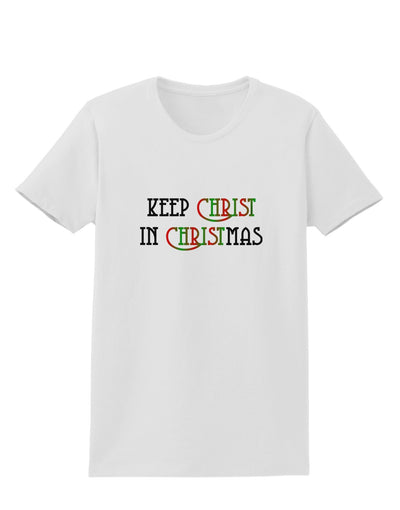 Keep Christ in Christmas Womens T-Shirt-Womens T-Shirt-TooLoud-White-X-Small-Davson Sales