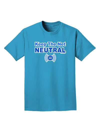 Keep the Net Neutral Adult Dark T-Shirt-Mens T-Shirt-TooLoud-Turquoise-Small-Davson Sales