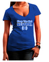 Keep the Net Neutral Juniors V-Neck Dark T-Shirt-Womens V-Neck T-Shirts-TooLoud-Royal-Blue-Juniors Fitted Small-Davson Sales