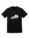 Kentucky - United States Shape Adult Dark T-Shirt by TooLoud-Mens T-Shirt-TooLoud-Black-Small-Davson Sales