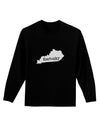 Kentucky - United States Shape Adult Long Sleeve Dark T-Shirt by TooLoud-TooLoud-Black-Small-Davson Sales